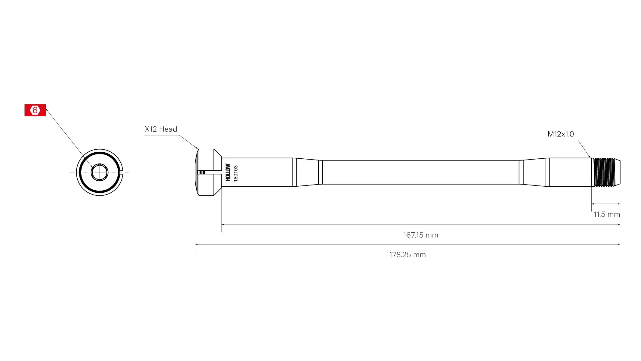 Thru Axle Kit - No 6 - Image 3